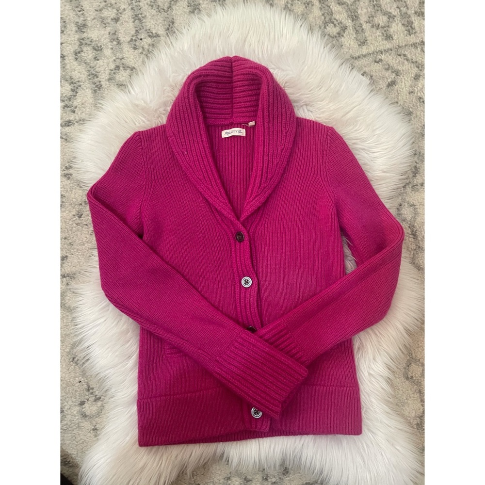 Martin + OSA pink cardigan sweater